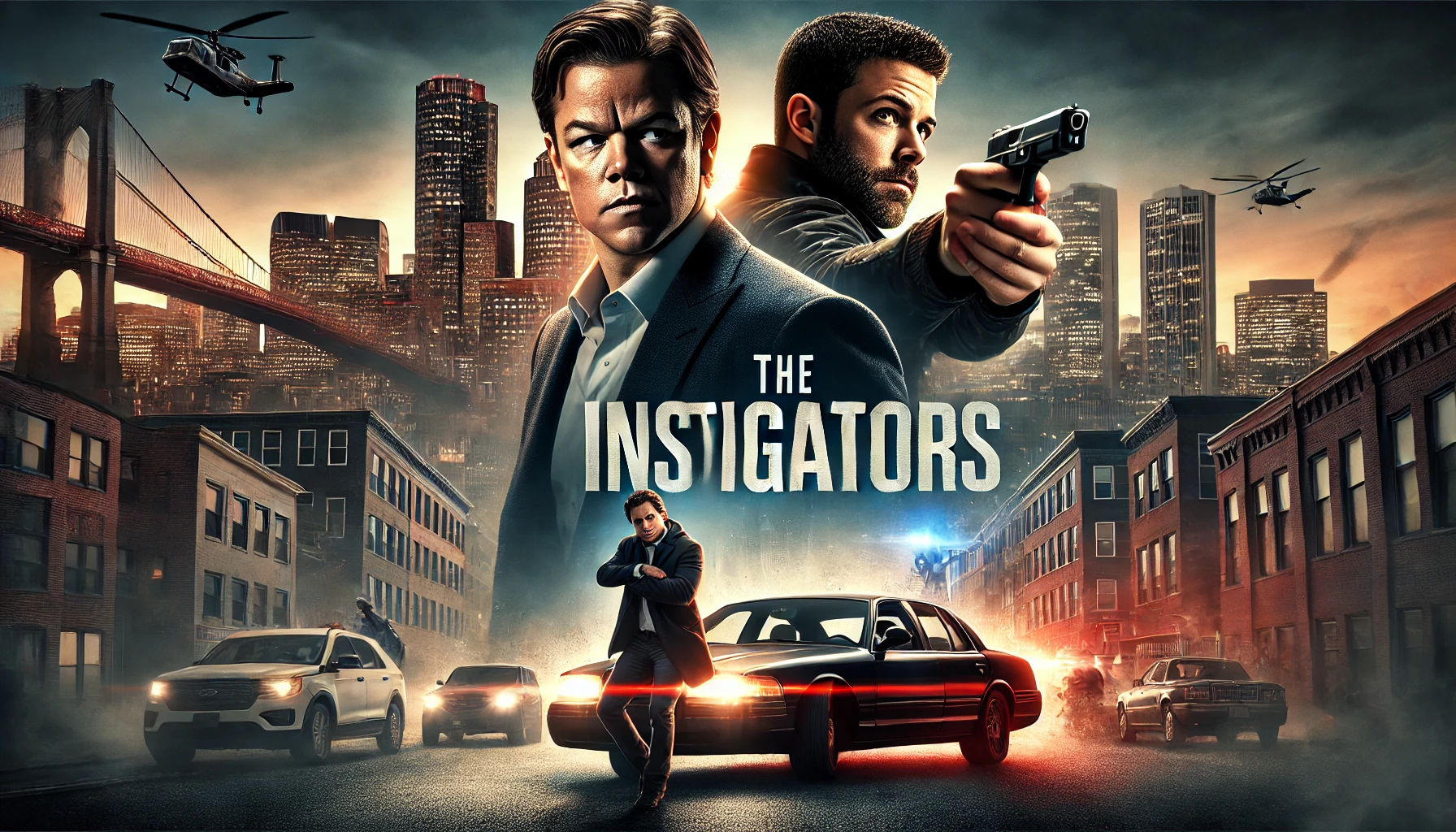 پوستر فیلم The Instigators با حضور مت دیمون و کیسی افلک در بوستون