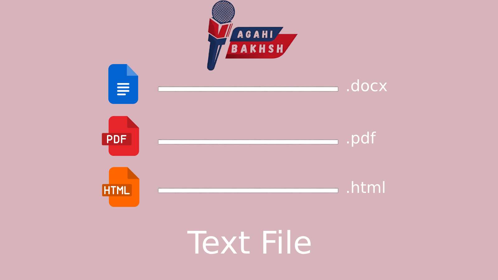 پسوند انواع فایل متنی