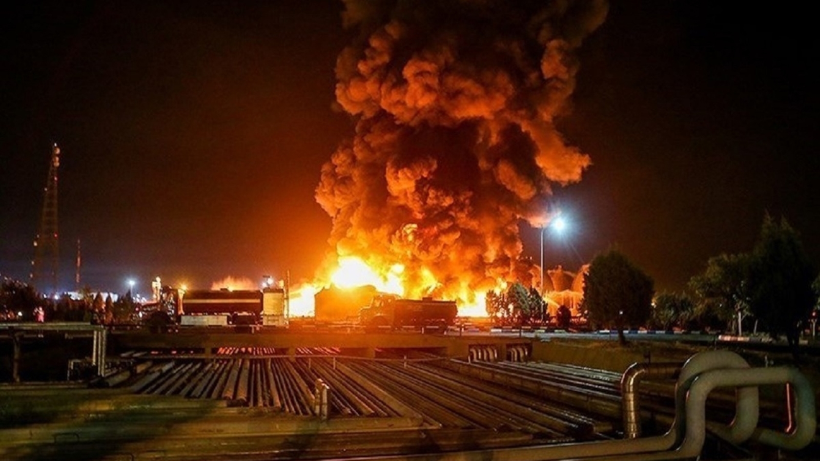 آتش سوزی پالایشگاه شوشتر