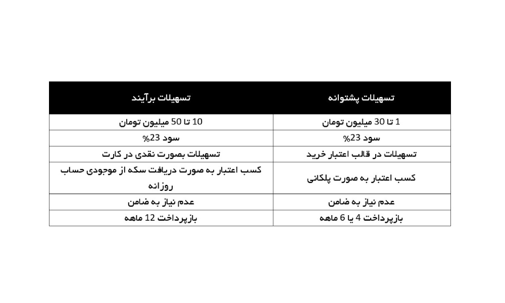 تسهیلات برآیند و پشتوانه بدون ضامن ویپاد توسط بانک پاسارگاد