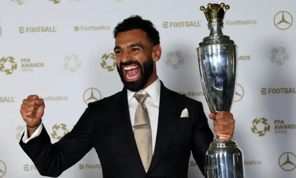 تاریخ‌ سازی محمد صلاح بادریافت سومین جایزه بهترین بازیکن سال PFA محمد صلاح تاریخ سازشد